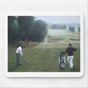 Ron McGill Golfing Oil Painting 1 Mouse Pad