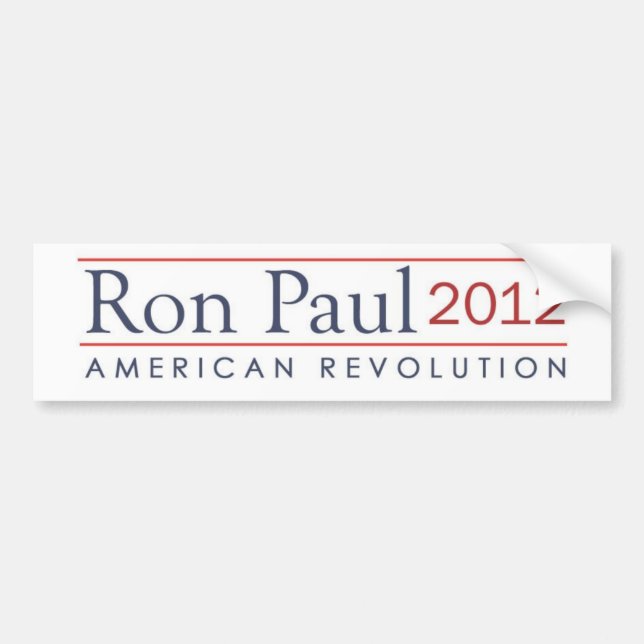 Ron Paul 2012 American Revolution Bumper Sticker (Front)