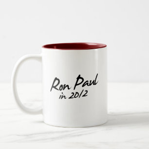 RON PAUL 2012 Autograph Two-Tone Coffee Mug
