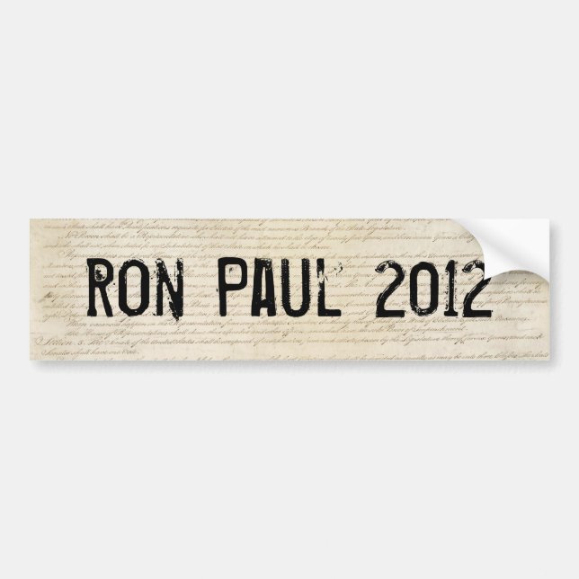 Ron Paul 2012 Bumper Sticker (Front)