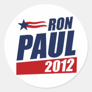 RON PAUL 2012 CLASSIC ROUND STICKER