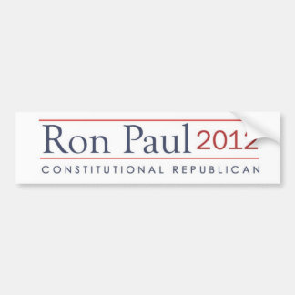 Ron Paul 2012 Constitutional Republican Bumper Sticker