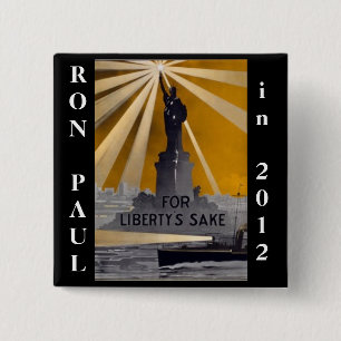 ron paul 2012 liberty 15 cm square badge