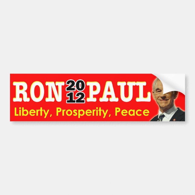 Ron Paul 2012 - Liberty, Prosperity, Peace Bumper Sticker (Front)