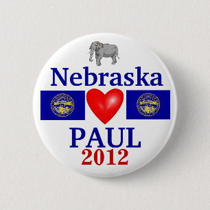 Ron Paul 2012 Nebraska 6 Cm Round Badge