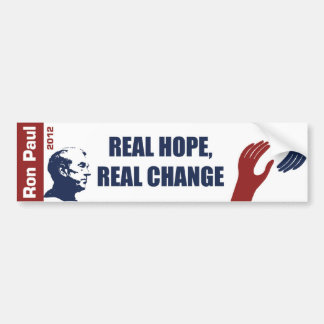 Ron Paul 2012: Real Hope, Real Change Bumper Sticker