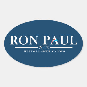 Ron Paul 2012 - Restore America Now Oval Sticker