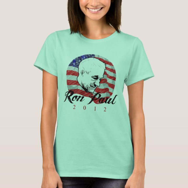 Ron Paul 2012 Sketch Design T-Shirt (Front)