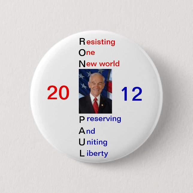 Ron Paul 2012 Supporter Pin (Front)