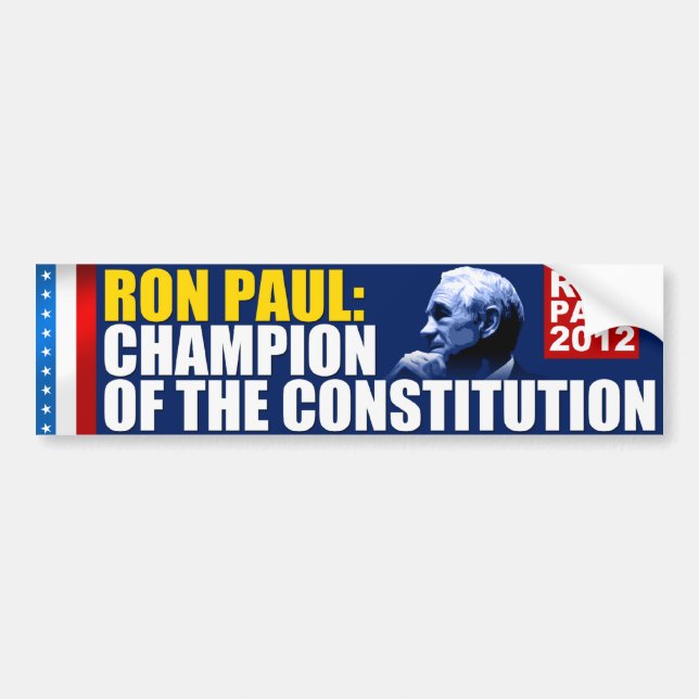 Ron Paul: Champion of the Constitution Bumper Sticker (Front)