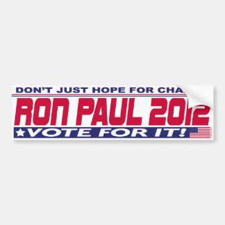 Ron Paul Change Bumper Sticker
