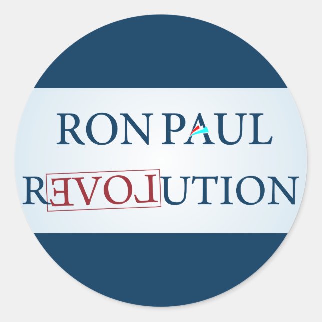 Ron Paul Classic Round Sticker (Front)