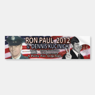 Ron Paul & Dennis Kucinich for 2012 White House V2 Bumper Sticker