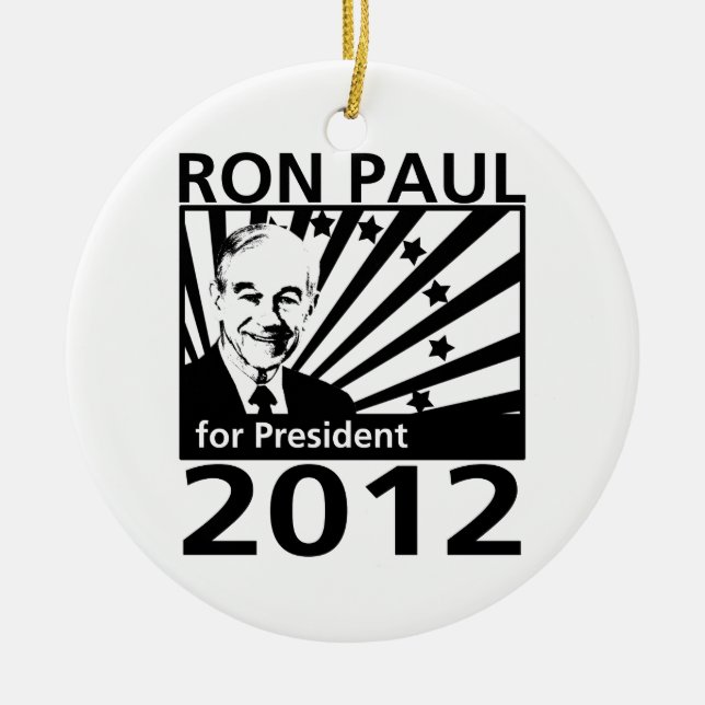 Ron Paul For President 2012 Ceramic Tree Decoration (Front)
