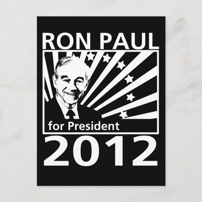 Ron Paul For President 2012 Postcard (Front)
