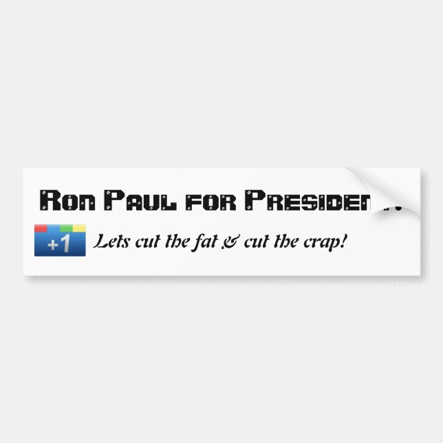 Ron Paul for President Bumper Sticker (Front)