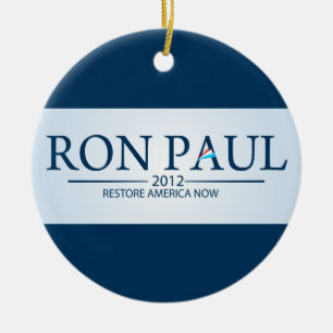 Ron Paul for President Ceramic Tree Decoration