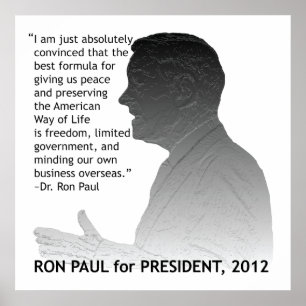 Ron Paul for President of the USA Poster