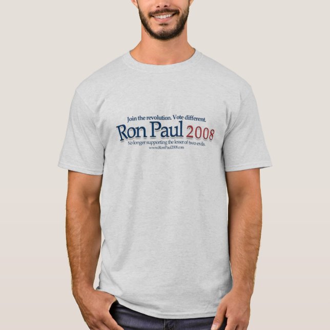 Ron Paul - Grey T-Shirt (Front)
