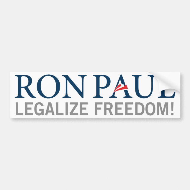 Ron Paul Legalise Freedom Bumper Sticker (Front)