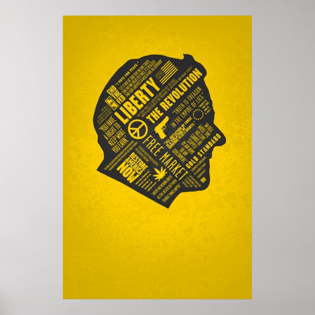 Ron Paul Libertarian Abstract Thought Poster (Front)