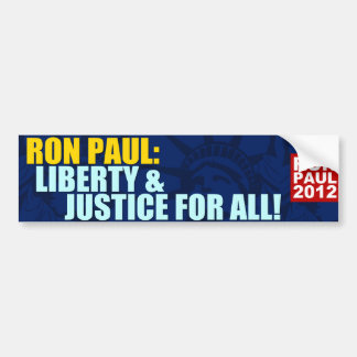 Ron Paul: Liberty & Justice for All Bumper Sticker