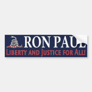 Ron Paul: Liberty & Justice for All Bumper Sticker