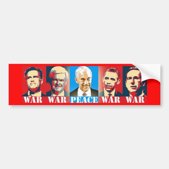 Ron Paul Peace Bumper Sticker (Front)