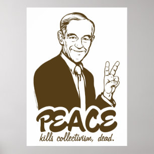 Ron Paul Peace Customisable Poster