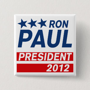 Ron Paul President 2012 Campaign Gear 15 Cm Square Badge
