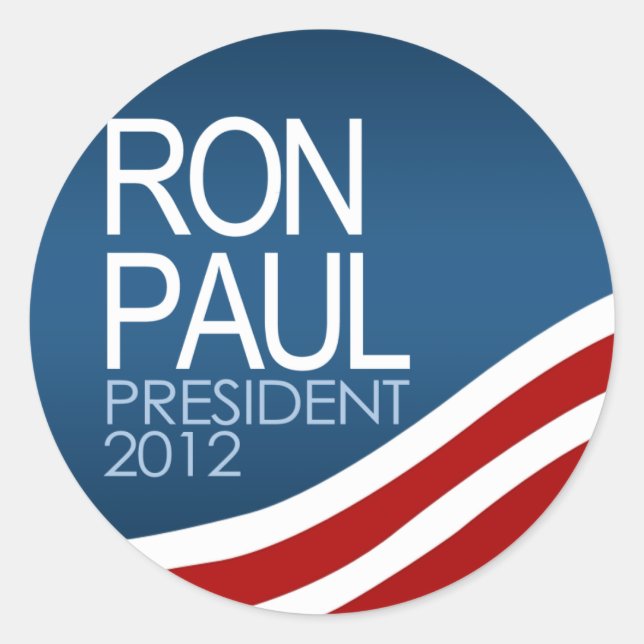 Ron Paul President 2012 Classic Round Sticker (Front)