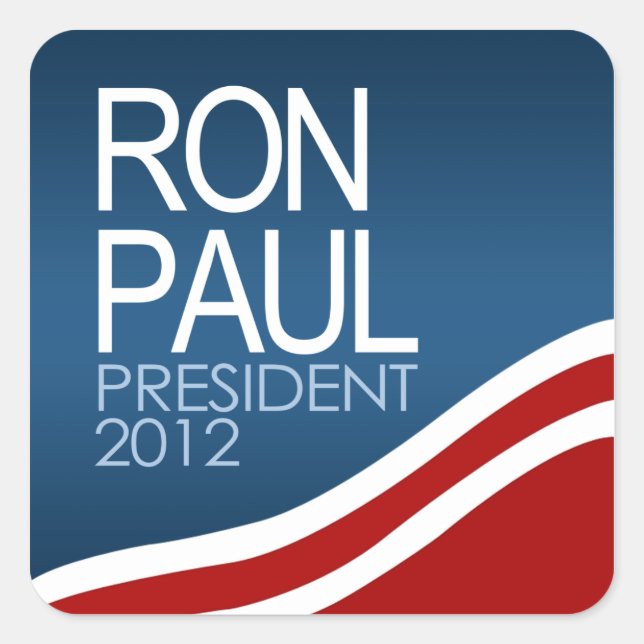 Ron Paul President 2012 Square Sticker (Front)