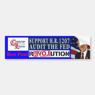 Ron Paul Revolution Campaign for Liberty HR 1207 Bumper Sticker