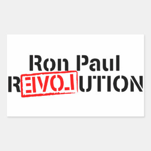 Ron Paul Revolution Continues Rectangular Sticker