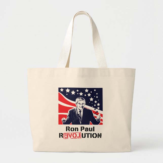 Ron Paul Revolution Large Tote Bag (Front)
