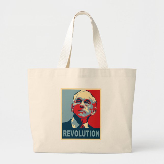 Ron Paul Revolution Large Tote Bag (Front)