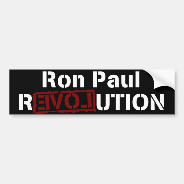 Ron Paul Revolution Love 2012 Bumper Sticker (Front)