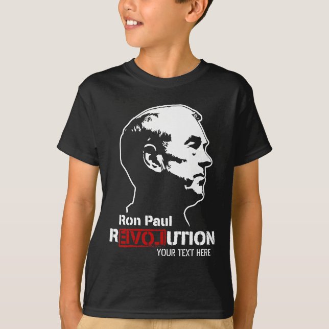 Ron Paul Revolution Personalised Hoodie T-Shirt (Front)