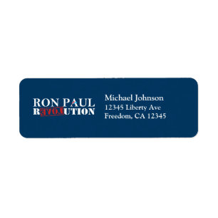 Ron Paul Revolution Return Address Labels (Navy)