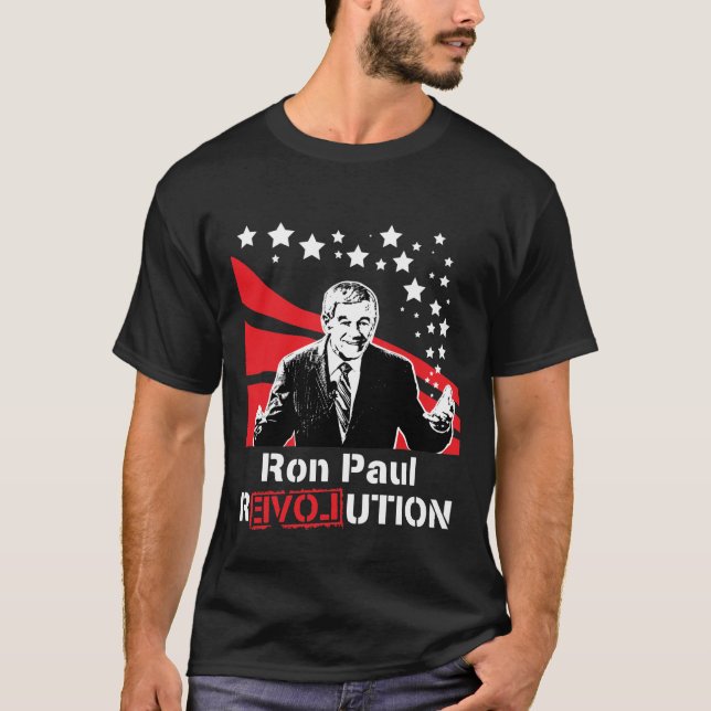 Ron Paul Revolution T-shirt Black (Front)