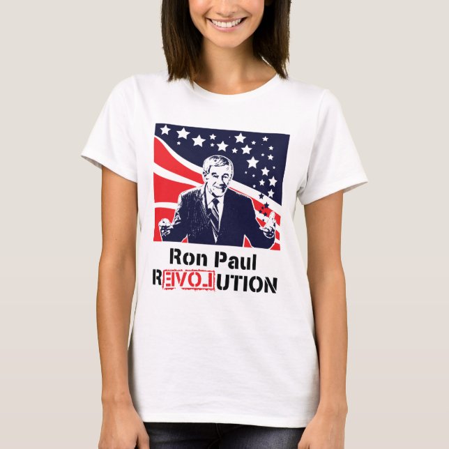 Ron Paul Revolution T-shirt white (Front)