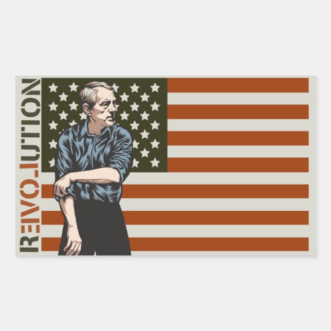 Ron Paul Rolling Up Sleeves Sticker Set (Front)