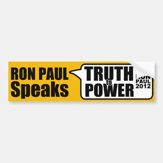 Ron Paul Speaks Bumper Sticker (Front)