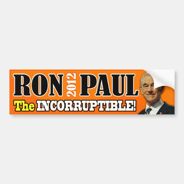 Ron Paul - The Incorruptible! Bumper Sticker (Front)