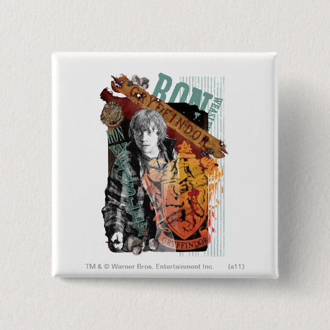 Ron Weasley Collage 1 15 Cm Square Badge (Front)