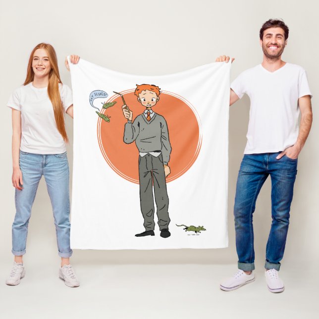 Ron Weasley Illustration "Eat Slugs" Fleece Blanket (In Situ)