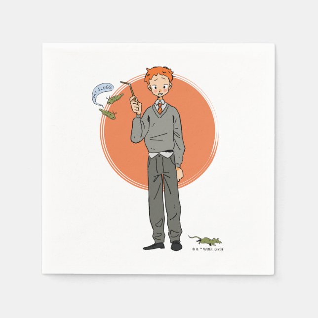 Ron Weasley Illustration "Eat Slugs" Napkin (Front)