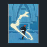 Ron Weasley Patronus Painting Postcard<br><div class="desc">Step into the Wizarding World with this dynamic Ron Weasley design, capturing a powerful moment of magic in motion. Ron is mid-cast as a luminous Patronus bursts forward in a brilliant sweep of light. The glowing spell contrasts beautifully with the cool blue tones of the castle interior, creating a striking,...</div>