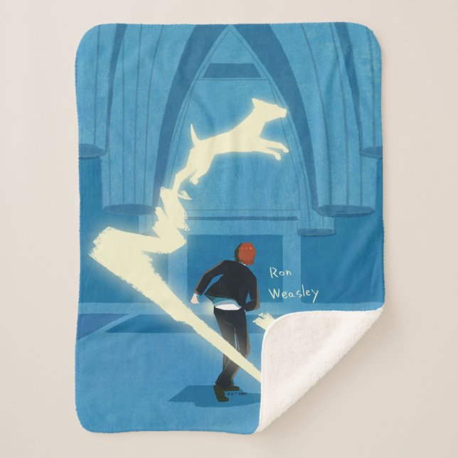 Ron Weasley Patronus Painting Sherpa Blanket (Front)