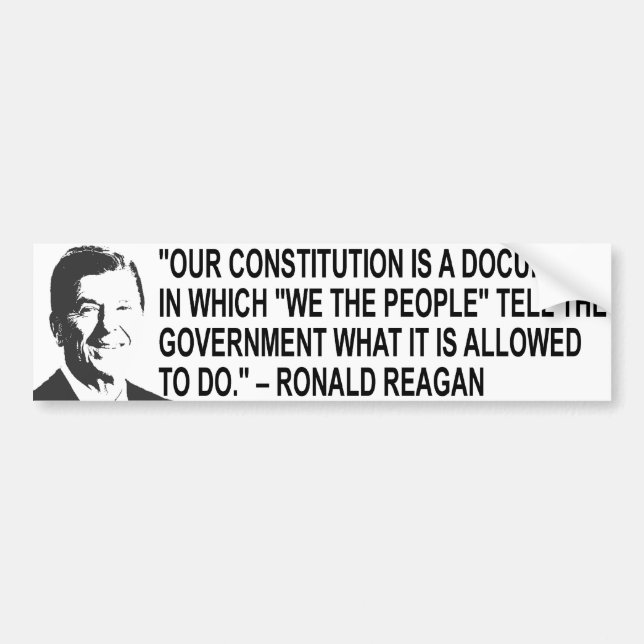 Ronal Reagan Quote Bumper Sticker (Front)